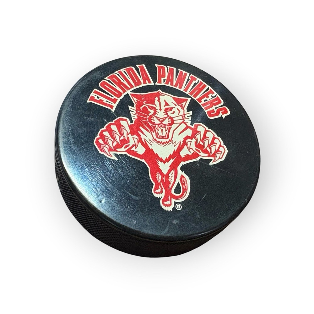 Florida Panthers Rare Logo NHL Inglasco Official Hockey Puck Made in Slovakia